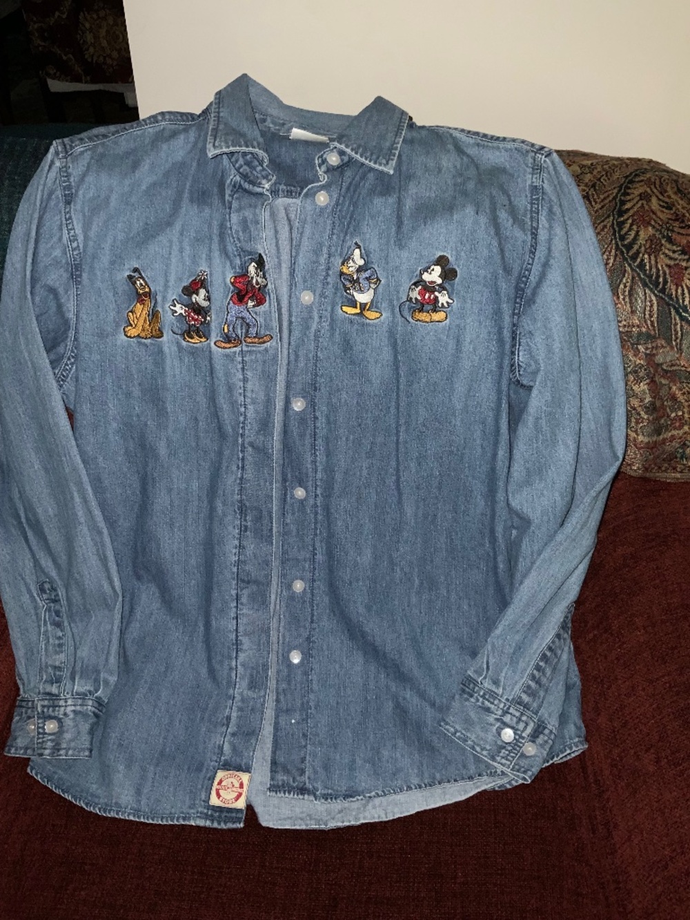 Vintage Disney Store Multiple Characters Denim Shirt